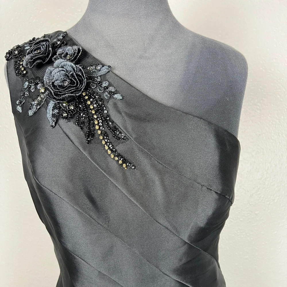 Mermaid One Shoulder Evening Gown - Picture 2 of 10